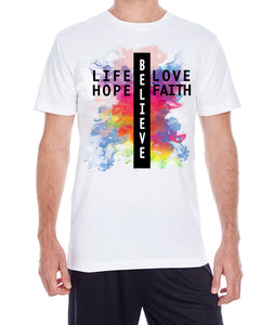 Men's cross, hope Life  T-Shirt -