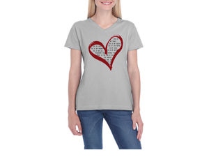 Ladies  Heart , T-shirts - Women's