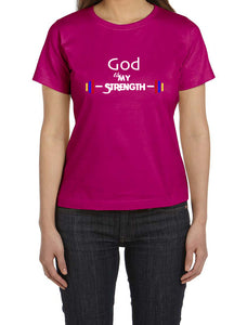 Ladies God Strenght, T-shirts - Christian Woman